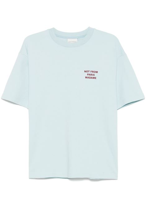 Light blue Slogan-print T-shirt DRÔLE DE MONSIEUR - men DRÔLE DE MONSIEUR | GTS203CO002LBE